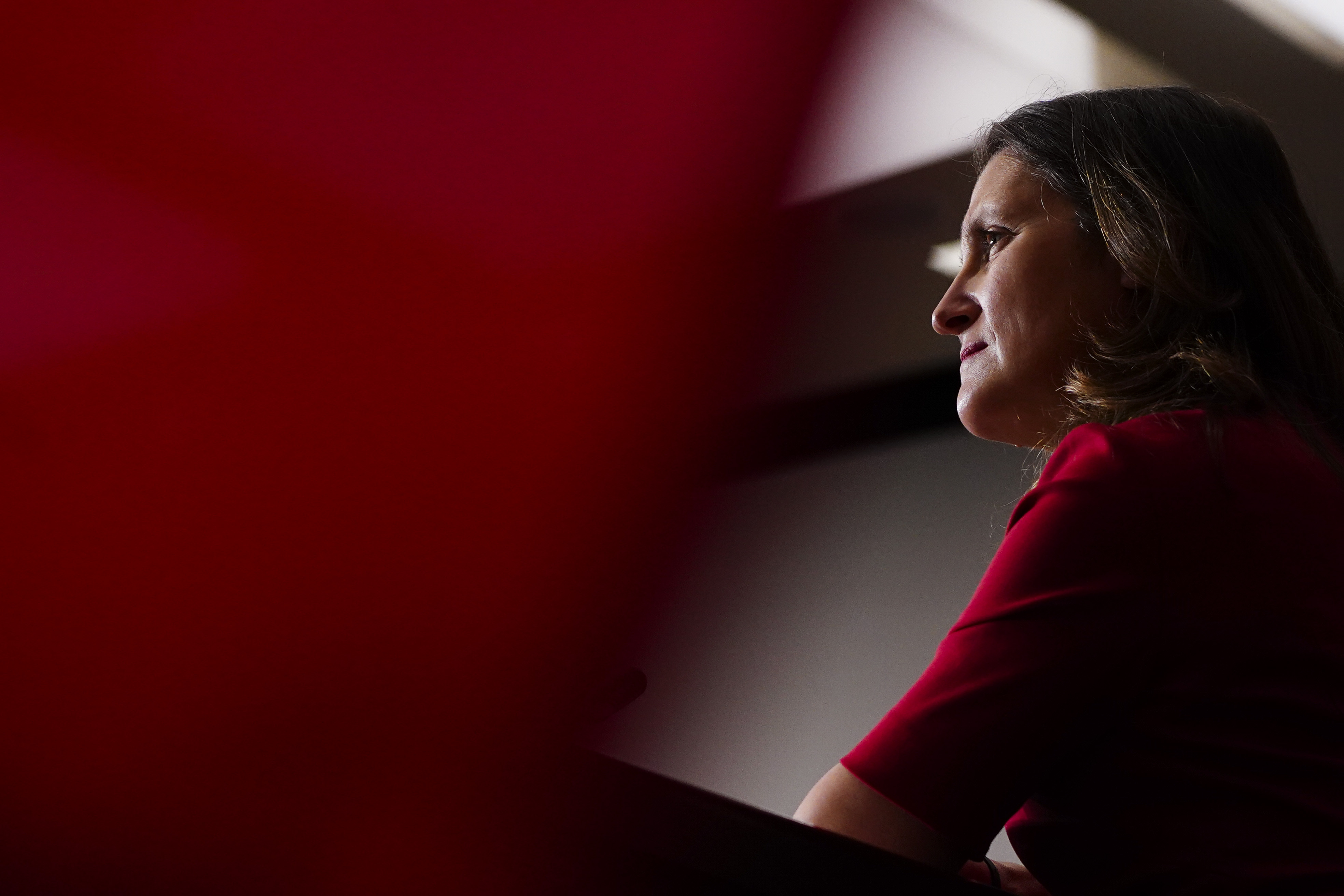 chrystia freeland red dress Deputy Prime Minister and Minister of Finance Chrystia Freeland, with her on-brand red dress and coffee, arrive to testify at the Emergencies Act Inquiry in Ottawa. for @reuters . . . #